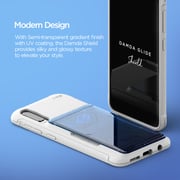 Vrs Design Samsung Galaxy A50 Damda Glide Shield Semi Automatic Card Wallet Cover/case - White Blue Black Vrs Design Samsung Galaxy A50 Damda Glide Shield Semi Automatic Card Wallet Cover/case - White Blue Black