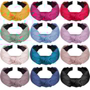 SIQUK 2 Pieces Top Knot Headband Satin Cross Twist Headbands For Women And Girls SIQUK 2 Pieces Top Knot Headband Satin Cross Twist Headbands For Women And Girls