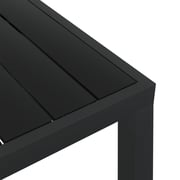vidaXL Garden Table Black 80x80x74 cm Aluminium and WPC vidaXL Garden Table Black 80x80x74 cm Aluminium and WPC