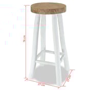 vidaXL Bar Stool Solid Teak Wood vidaXL Bar Stool Solid Teak Wood