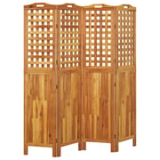 vidaXL 4-Panel Room Divider 162x2x180 cm Solid Wood Acacia