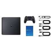 Sony PS4 Slim Gaming Console 500GB Jet Black + Gran Turismo The Real Driving Simulator Sport Game + Uncharted 4 A Thiefs End Game + Horizon Zero Dawn Complete Edition Game + 3 Months Playstation Plus Members