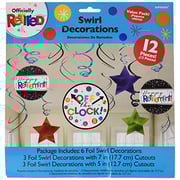 Amscan Fun-Filled Retirement Party Happy Retirement And Off The Clock! Foil Swirl Decorations, 12 Pieces, Made From Paper Amscan Fun-Filled Retirement Party Happy Retirement And Off The Clock! Foil Swirl Decorations, 12 Pieces, Made From Paper