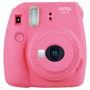 Fujifilm Instax Mini 9 Instant Film Camera Flamingo Pink + 20 sheets + Magnetic Clips + Standing Photo Display + Photo Album