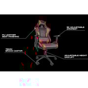 Genesis Gaming Chair Nitro 880 Executive Ergonomic Adjustable Swivel Task Chair with Headrest, Lumbar Support and 4D Armsets - Artificial leather - Black-Red Genesis Gaming Chair Nitro 880 Executive Ergonomic Adjustable Swivel Task Chair with Headrest, Lumbar Support and 4D Armsets - Artificial leather - Black-Red