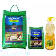 Kohinoor Tibar Authentic Basmati Rice, 5 Kg + 1Kg + Sunflower Oil 1.8L Kohinoor Tibar Authentic Basmati Rice, 5 Kg + 1Kg + Sunflower Oil 1.8L