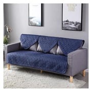Two Seater Reversible Sofa Cover, Blue LeopardÂ  Design