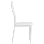 vidaXL Dining Chairs 4 pcs White Faux Leather vidaXL Dining Chairs 4 pcs White Faux Leather