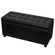 Vidaxl Storage Ottoman Artificial Leather Black Vidaxl Storage Ottoman Artificial Leather Black