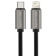 Promate USB C Type C Data & Charging OTG Cable W/Lightning Connector Black LINKMATELTC Promate USB C Type C Data & Charging OTG Cable W/Lightning Connector Black LINKMATELTC