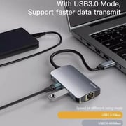 Yesido HB15 6-in-1 USB-C Multifunctional Type Hub Silver Yesido HB15 6-in-1 USB-C Multifunctional Type Hub Silver