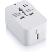 Lavish Travel Adapter,worldwide All In One Universal Power Wall Charger Ac Power Plug Adapter With Dual Usb Charging Ports For Usa Eu Uk Aus Cell Phone Laptop (white) Lavish Travel Adapter,worldwide All In One Universal Power Wall Charger Ac Power Plug Adapter With Dual Usb Charging Ports For Usa Eu Uk Aus Cell Phone Laptop (white)