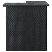 Vidaxl Corner Bar Table Black 100x50x105 Cm Poly Rattan Vidaxl Corner Bar Table Black 100x50x105 Cm Poly Rattan