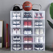 1CHASE shoe Storage Box , Drop Front Stackable Transparent Shoe Box With Clear Door, Storage Organizer For Sneaker Display,easy Assembly,fits Up To Uk Size 44(13.4”x 9.8”x 7.4”)6pcs Set 1CHASE shoe Storage Box , Drop Front Stackable Transparent Shoe Box With Clear Door, Storage Organizer For Sneaker Display,easy Assembly,fits Up To Uk Size 44(13.4”x 9.8”x 7.4”)6pcs Set