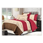 AIWA AI-910-2/M.FIBER Queen Comforter Set 160x220cm Poly Cotton Print Brown AIWA AI-910-2/M.FIBER Queen Comforter Set 160x220cm Poly Cotton Print Brown