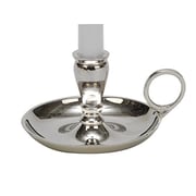 Biedermann & Sons Small Chamberstick Holders (Box Of 6), Shiny Nickel Biedermann & Sons Small Chamberstick Holders (Box Of 6), Shiny Nickel