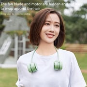 COOLBABY Portable Bladeless Neck Fan USB Charging Green