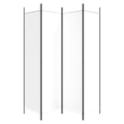 vidaXL 4-Panel Room Divider White 200x200 cm Fabric vidaXL 4-Panel Room Divider White 200x200 cm Fabric