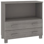 vidaXL Sideboard Light Grey 85x35x80 cm Solid Wood Pine vidaXL Sideboard Light Grey 85x35x80 cm Solid Wood Pine