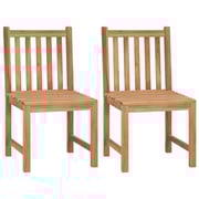 Vidaxl Garden Chairs 2 Pcs Solid Teak Wood Vidaxl Garden Chairs 2 Pcs Solid Teak Wood