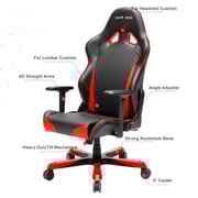 Dxracer GC-T29-NR-S4 Tank Series Gaming Chair - Black Red