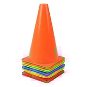ULTIMAX Agility Marker Cone Set for Athletics and Social Distancing Traffic Cones Outdoor Sport Cones for Kids Football Soccer Training Cones 25 Pack- 23 cm Assorted Color