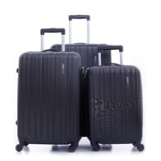 Para John ABS Luggage Travel Trolley With 4 Wheels 3pcs Set Black