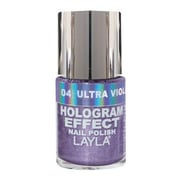 Layla Hologram effect Nail Polish Ultra Violet 004