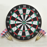 ULTIMAX Dart Board Set, 15 Inch Double Sided Dart Board Flocking Dart Board Including 6 Darts Excellent Indoor Game and Party Games Darts, Sports Gifts for Kids and Adults, Easily Hangs Anywhere
