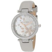 Michael Kors Parker Pave Silver Leather Analog Women Watch MK6807 Michael Kors Parker Pave Silver Leather Analog Women Watch MK6807