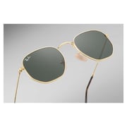 RayBan RB3548N-001-54 New Hexagon Gold Unisex Sunglasses RayBan RB3548N-001-54 New Hexagon Gold Unisex Sunglasses