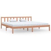 vidaXL Bed Frame Honey Brown Solid Pinewood 200x200 cm