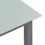 vidaXL Garden Table Light Grey 80x80x74 cm Aluminium and Glass vidaXL Garden Table Light Grey 80x80x74 cm Aluminium and Glass