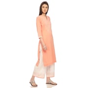 BIBA Peach Kurta Palazzo Set Size 38 BIBA Peach Kurta Palazzo Set Size 38