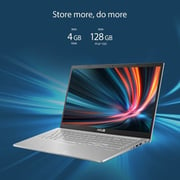 ASUS Laptop - Intel Celeron / 15.6inch FHD / 4GB RAM / 128GB SSD / Windows 11 Home / English & Arabic Keyboard / Cool Silver / Middle East Version - [X515MA-EJ862WS]