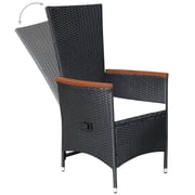 Vidaxl 7 Piece Garden Dining Set Poly Rattan Black Vidaxl 7 Piece Garden Dining Set Poly Rattan Black