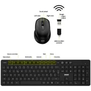 Port Wireless Keyboard Mouse Combo Black