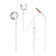 JBL T205 Wired Earbud Headphone White Chrome JBL T205 Wired Earbud Headphone White Chrome