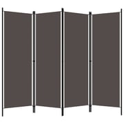 Vidaxl 4-panel Room Divider Anthracite 200x180 Cm Vidaxl 4-panel Room Divider Anthracite 200x180 Cm