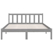vidaXL Bed Frame Grey Solid Pinewood 140x200 cm vidaXL Bed Frame Grey Solid Pinewood 140x200 cm