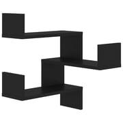 Vidaxl Wall Corner Shelves 2 Pcs Black 40x40x50 Cm Chipboard Vidaxl Wall Corner Shelves 2 Pcs Black 40x40x50 Cm Chipboard