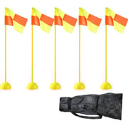 ULTIMAX Soccer Football Field Corner flags Portable Soccer Flags Soccer Poles, Detachable Football Flag Poles Set with Carrying Bag-5 Pcs ULTIMAX Soccer Football Field Corner flags Portable Soccer Flags Soccer Poles, Detachable Football Flag Poles Set with Carrying Bag-5 Pcs