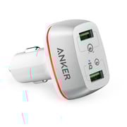 Anker Powerdrive Plus Dual Port USB Car Charger White - A2224H21 Anker Powerdrive Plus Dual Port USB Car Charger White - A2224H21