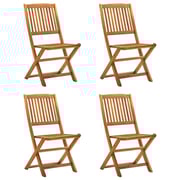 vidaXL Folding Outdoor Chairs 4 pcs Solid Acacia Wood vidaXL Folding Outdoor Chairs 4 pcs Solid Acacia Wood