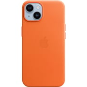Apple iPhone 14 Leather Case Orange with MagSafe
