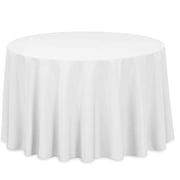 Linentablecloth 108-Inch Round Polyester Tablecloth White Linentablecloth 108-Inch Round Polyester Tablecloth White