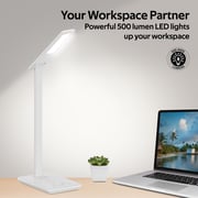 Promate Desk Lamp with Wireless Charger, Foldable 10W Qi Wireless Charging LED Desk Lamp AuraLight-1 White Promate Desk Lamp with Wireless Charger, Foldable 10W Qi Wireless Charging LED Desk Lamp AuraLight-1 White