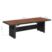 Vidaxl Garden Table 240x90x74 Cm Poly Rattan And Solid Acacia Wood Vidaxl Garden Table 240x90x74 Cm Poly Rattan And Solid Acacia Wood