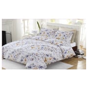 Double Comforter Set 220x240cm Polycotton Print Blue 144TC