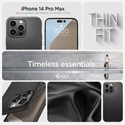 Spigen Thin Fit designed for iPhone 14 Pro Max case cover - Black